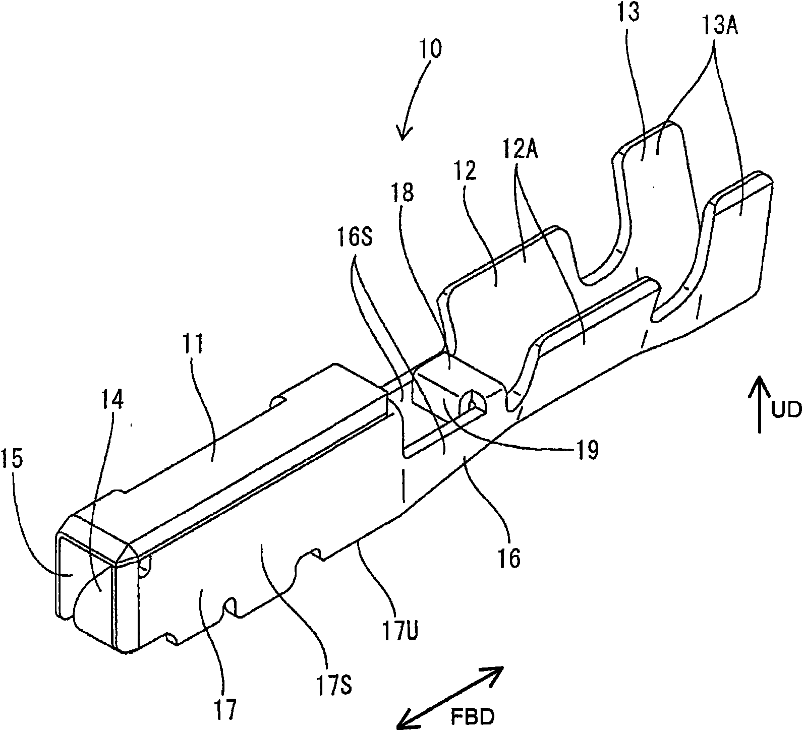 A terminal fitting and a crimping method