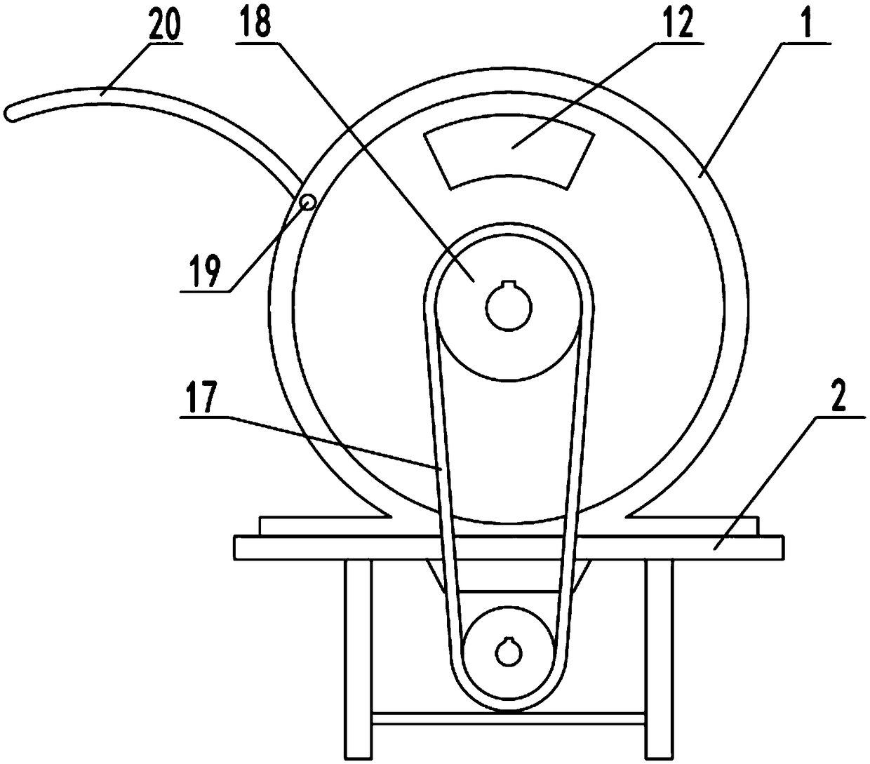 Corn threshing device for agricultural processing
