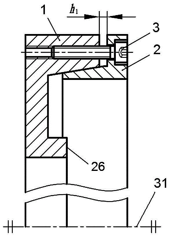 Sleeve-pressure-type grinding device for inverted-conical-surface sealing ring