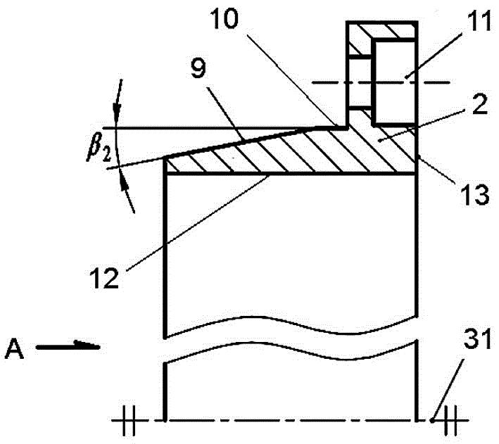 Sleeve-pressure-type grinding device for inverted-conical-surface sealing ring