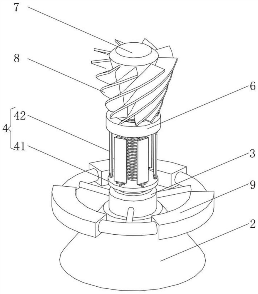 Offshore wind power negative-pressure power generation device