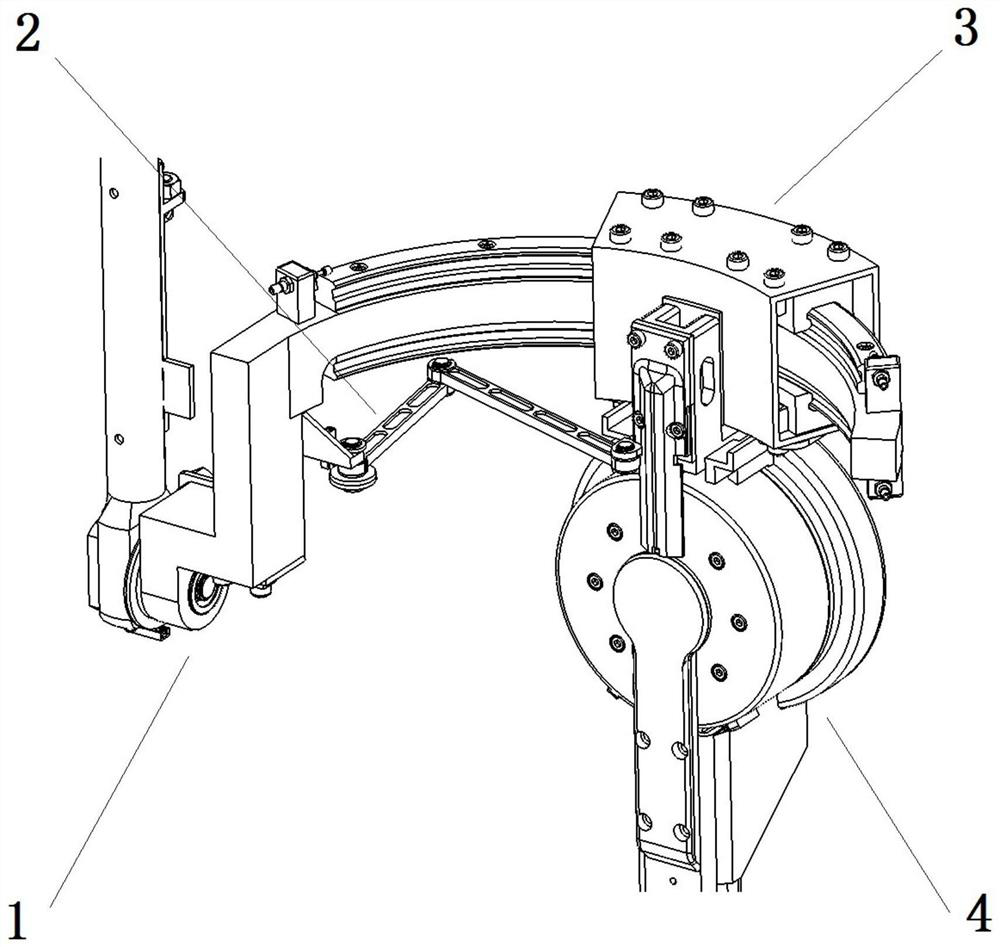 Hip joint mechanical structure of lower limb exoskeleton robot