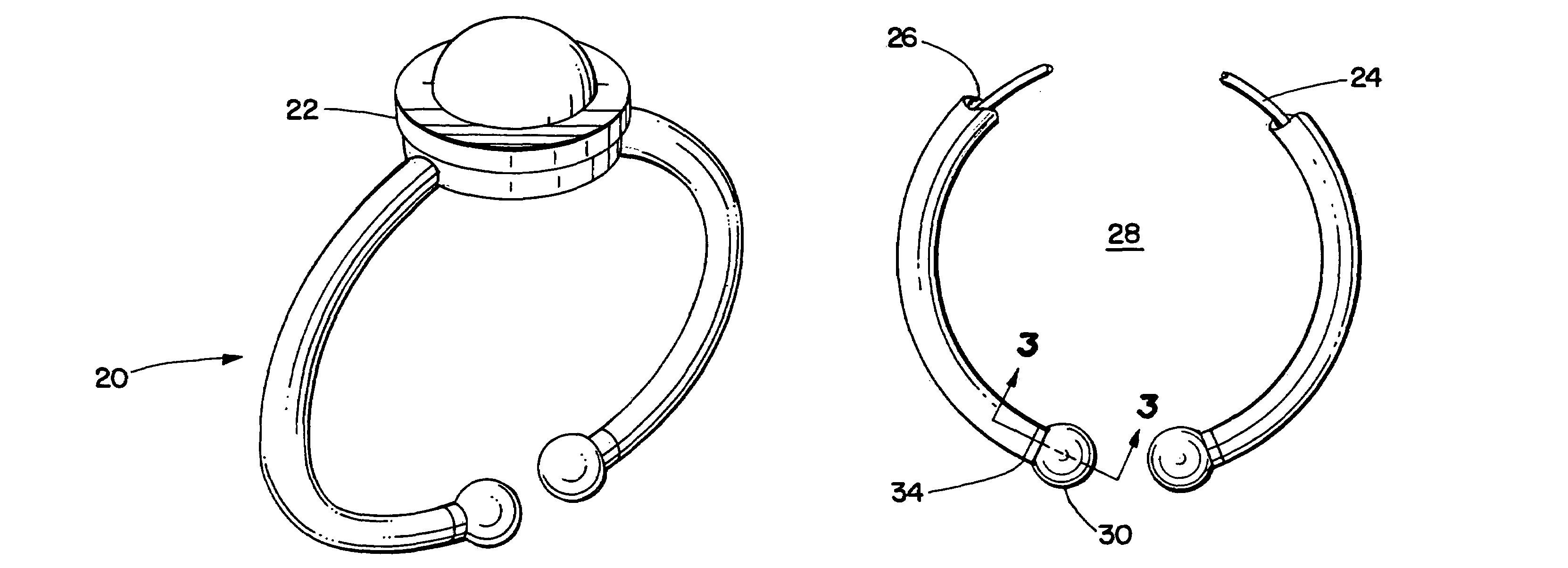 Jewelry item for housing a catheter