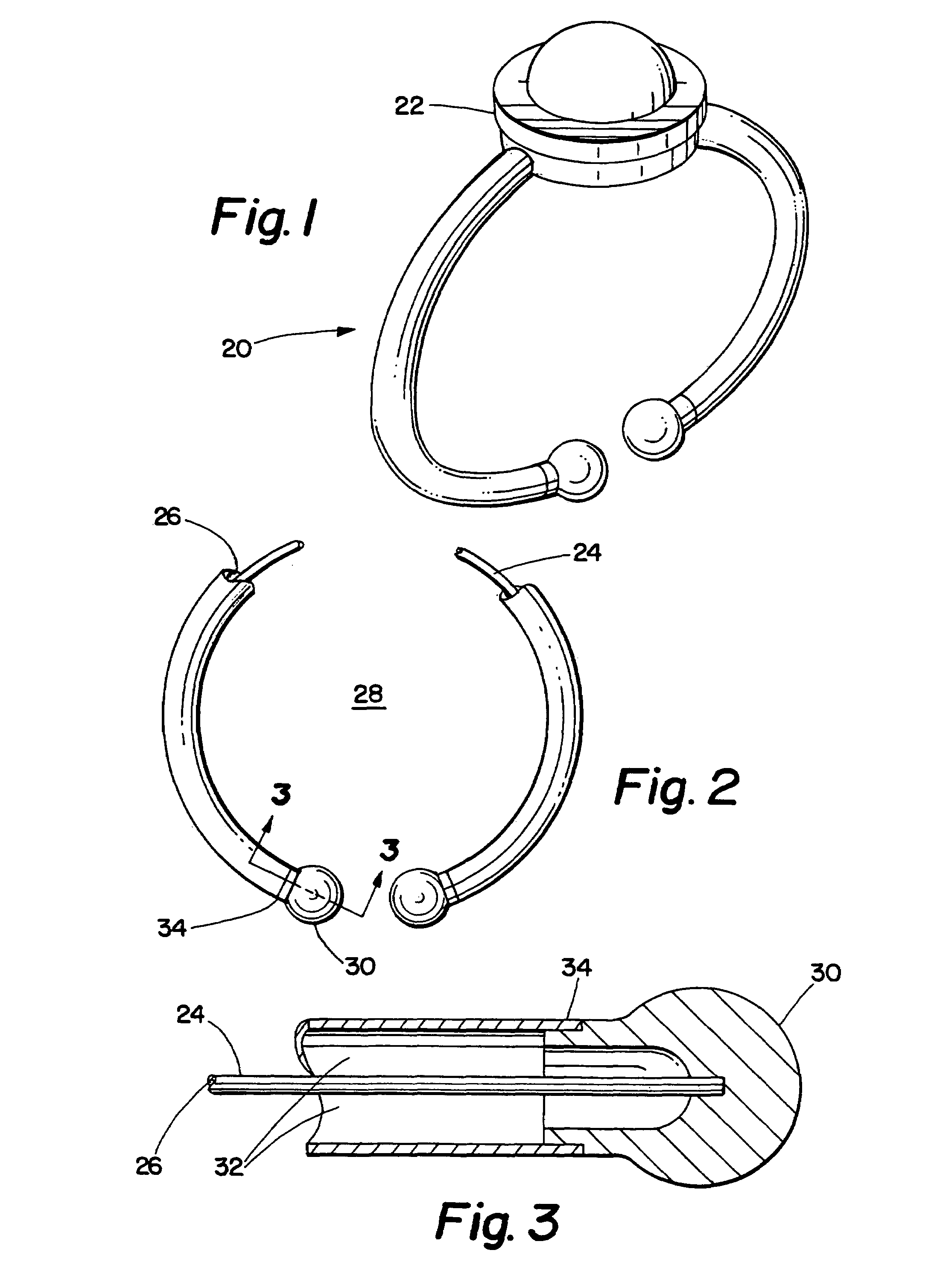 Jewelry item for housing a catheter