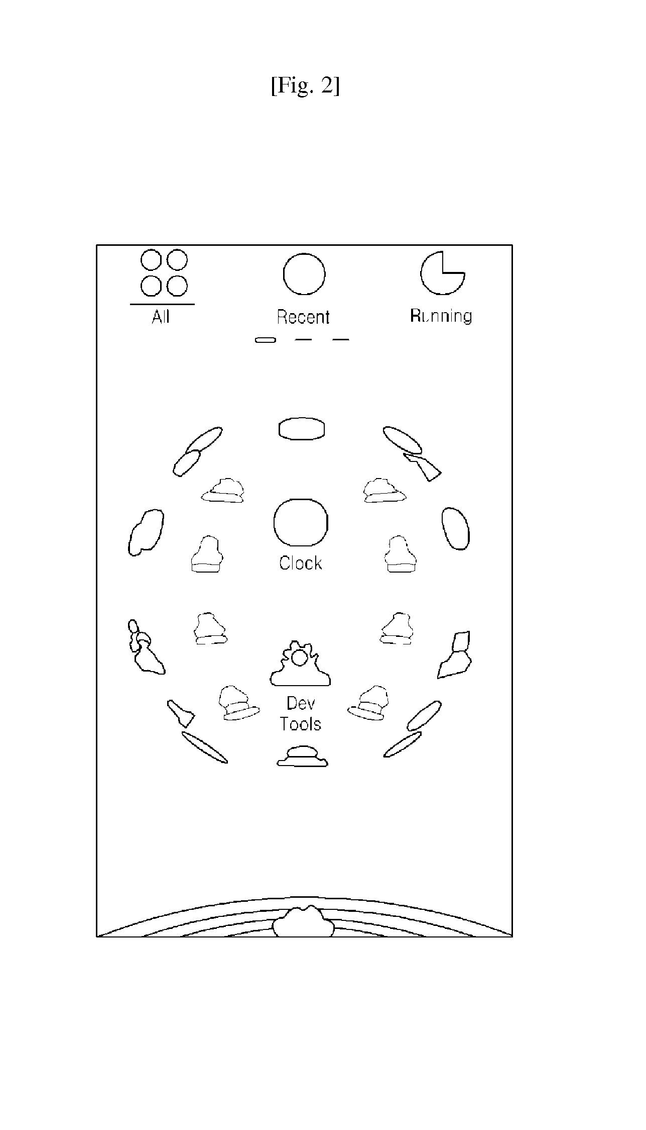 Apparatus and method for user-centered icon layout on main screen