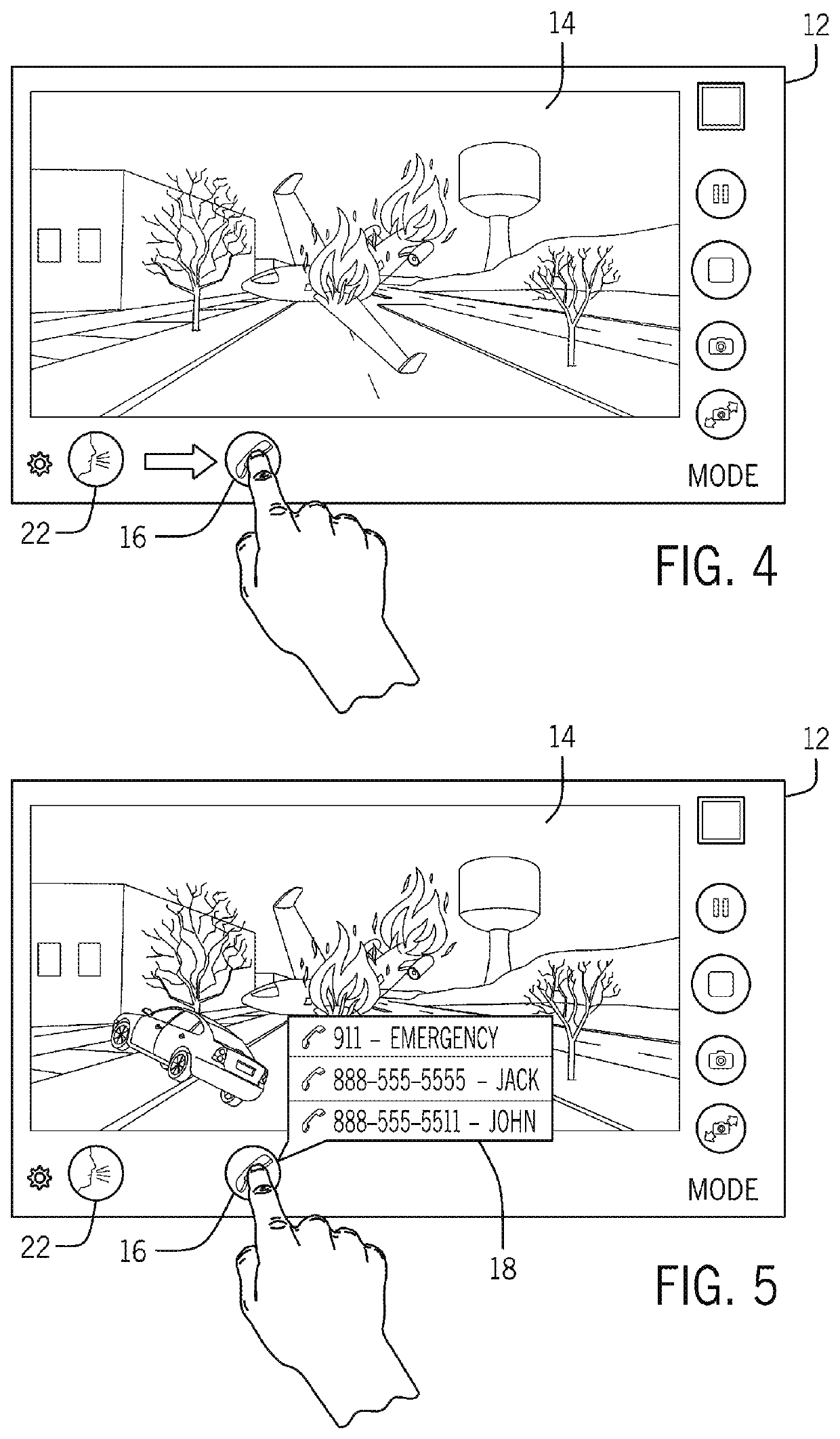 Process for making a call with a mobile device while video recording on the mobile device