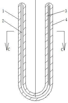 Crystal pulling tube with metal wires and crystal pulling furnace