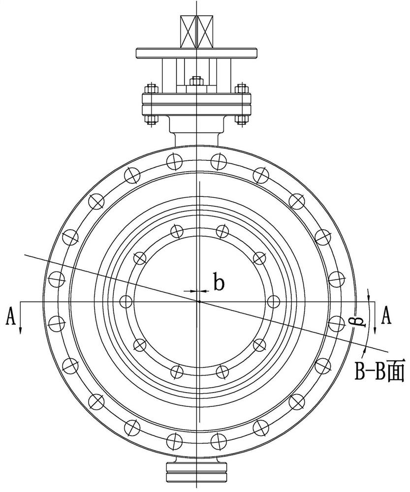 A four-eccentric butterfly valve