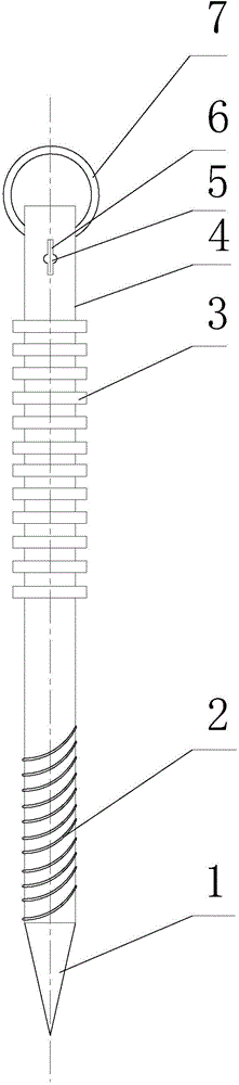 Rapid grounding rod with plugging device, suitable for temporary opeartion