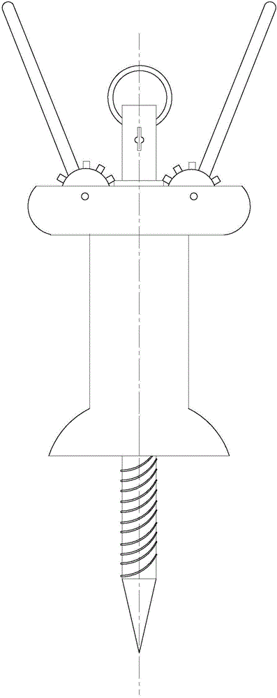 Rapid grounding rod with plugging device, suitable for temporary opeartion