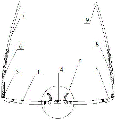 Telescoping foldable spectacle framework