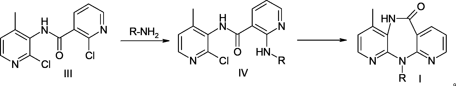 Preparation method for 5,11-dihydro-6H-bispyridino-[3,2-b:2',3'-e][1,4]diazepines