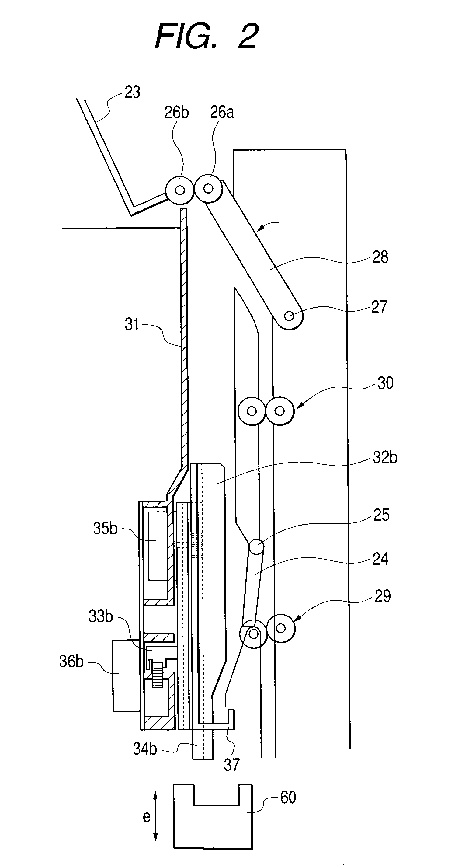 Vertical transporting sheet treating apparatus