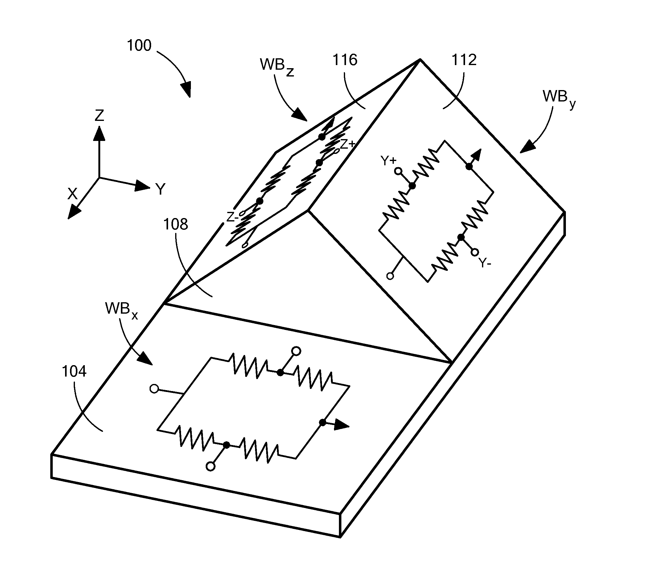Monolithic three-axis magnetic field sensor