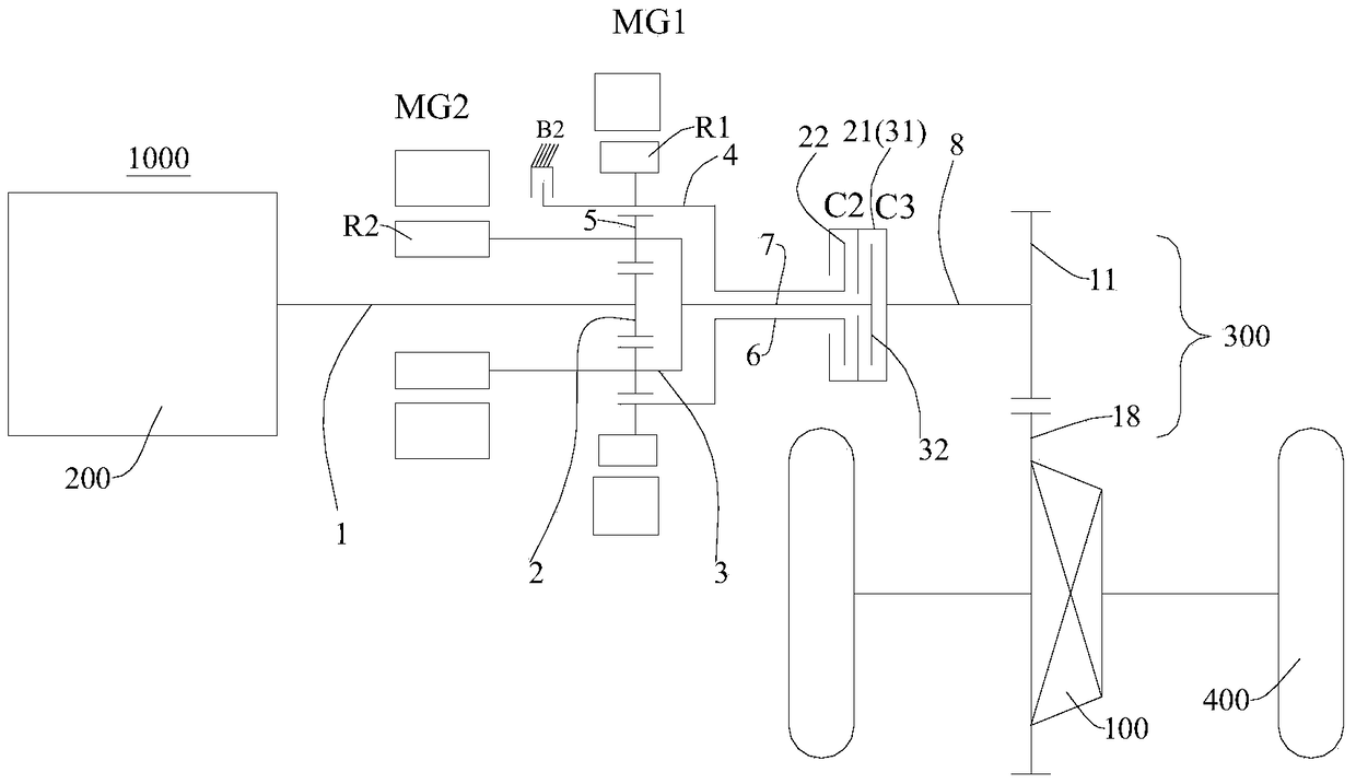 Powertrain and vehicle having same