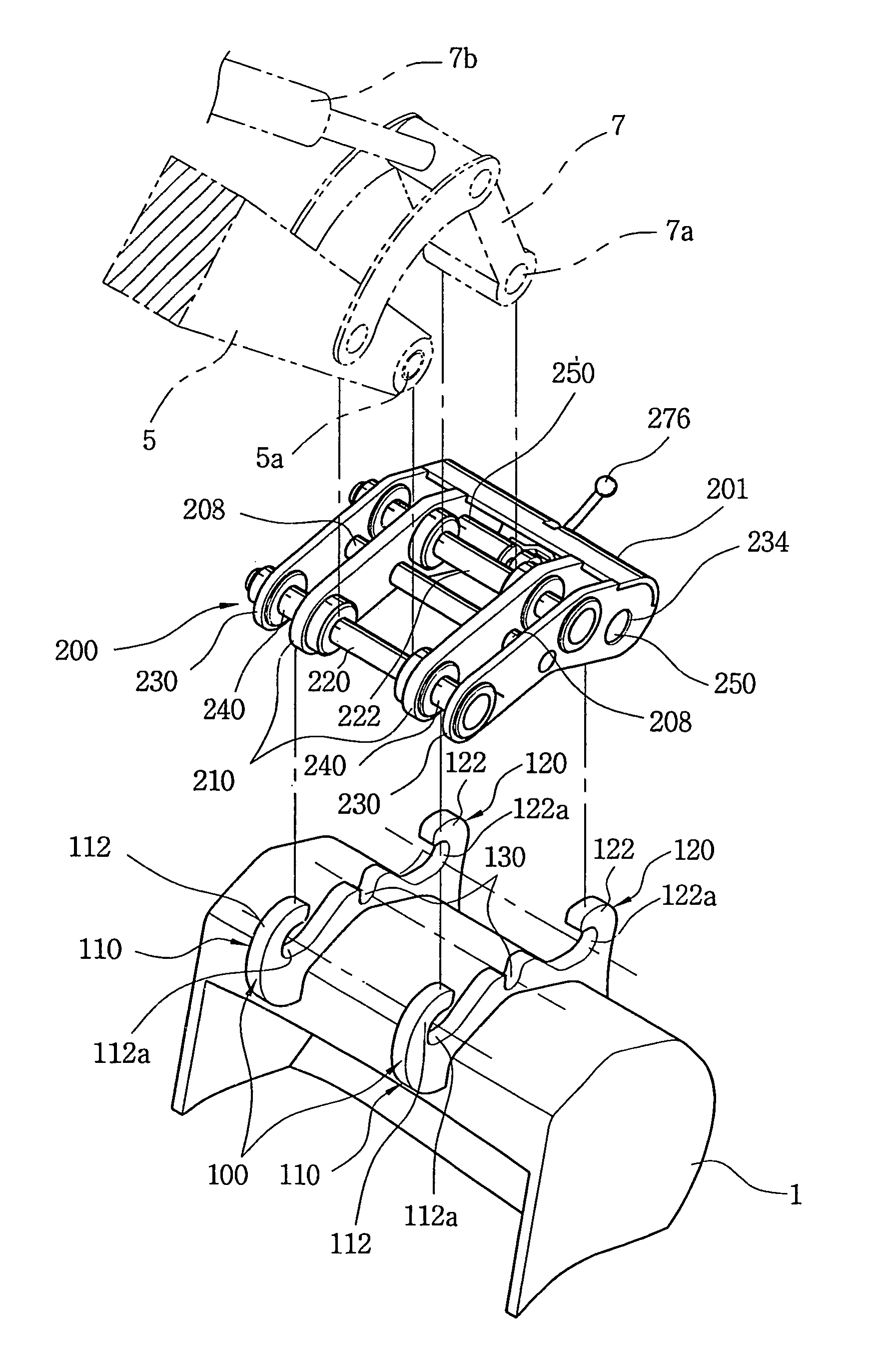 Attachment coupling device for heavy machinery
