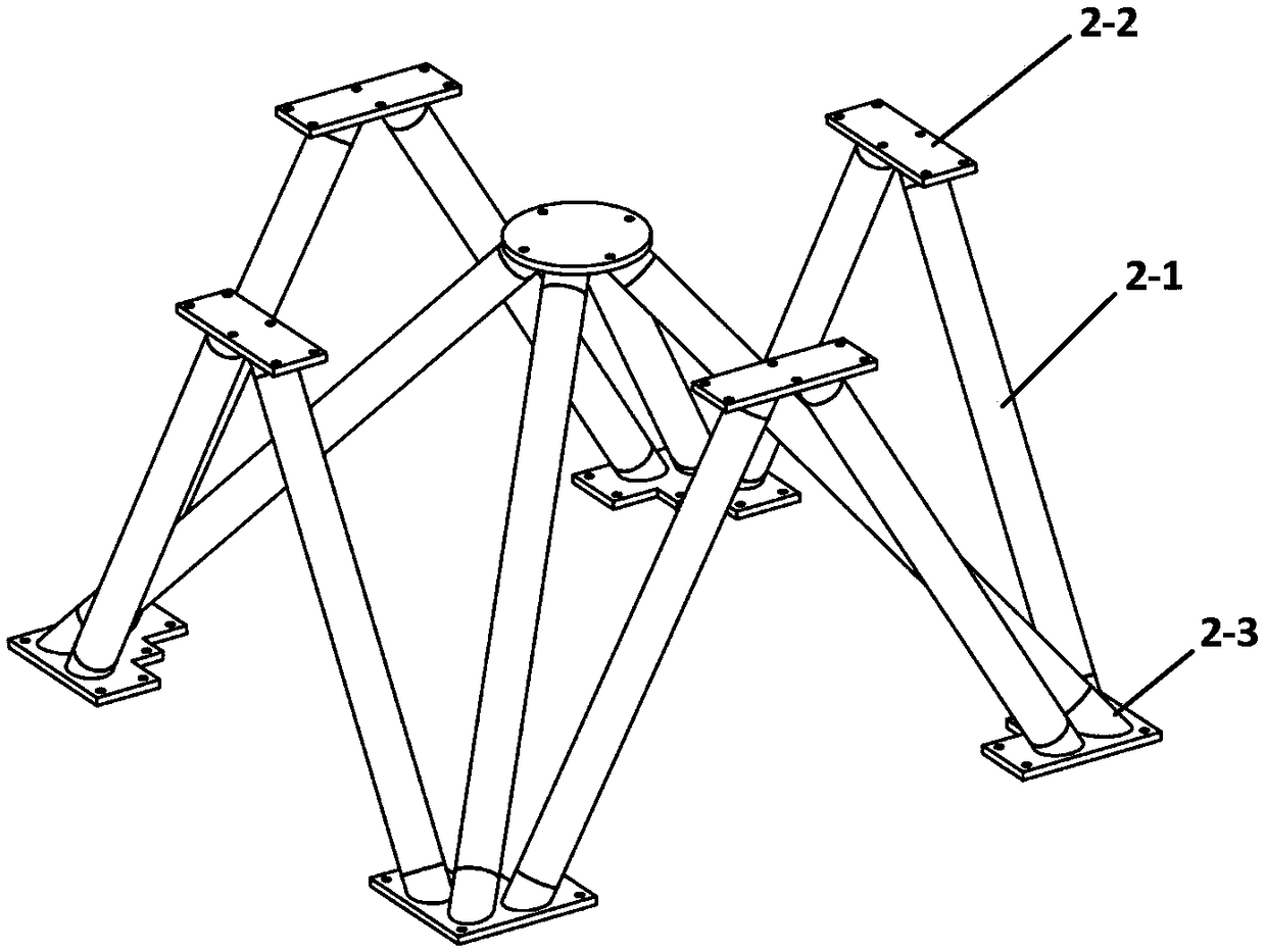 Truss type supporting structure of space wide camera