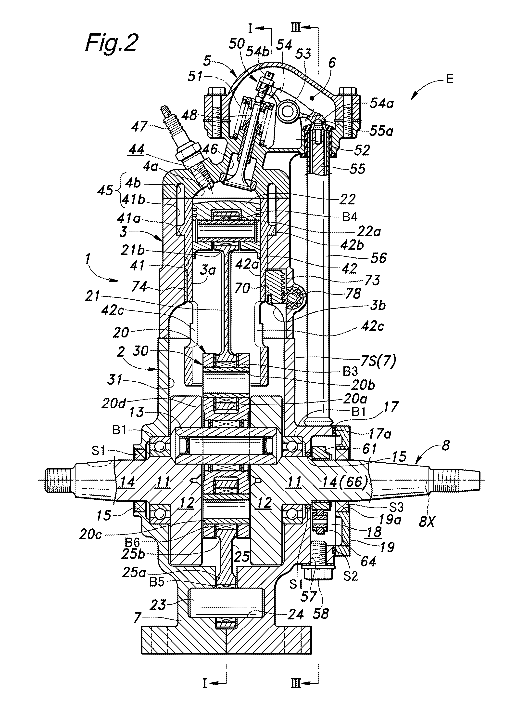 Two-stroke engine with variable scavenging port