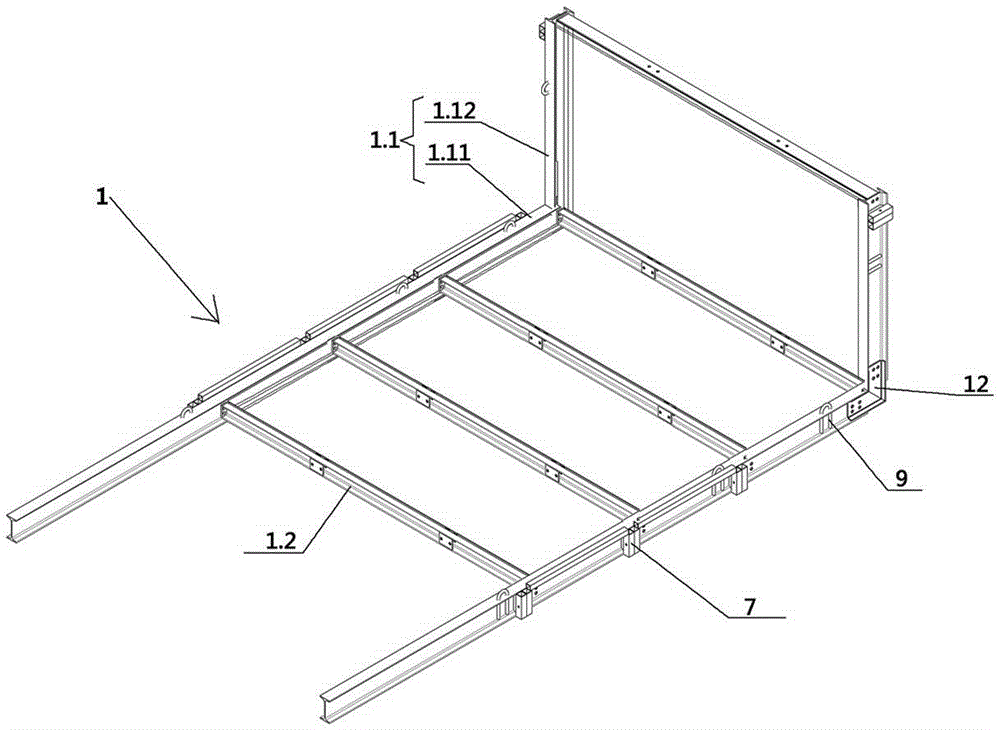 Foldable multifunctional overhanging unloading platform