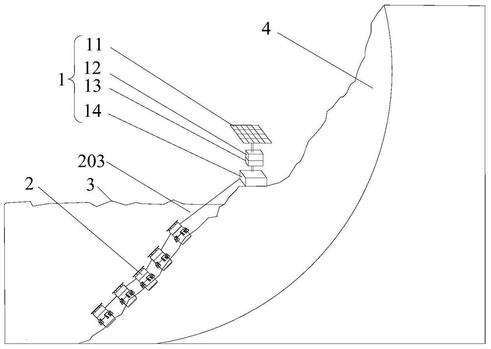 A kind of monitoring device and monitoring method of reservoir landslide underwater surface overflow seepage