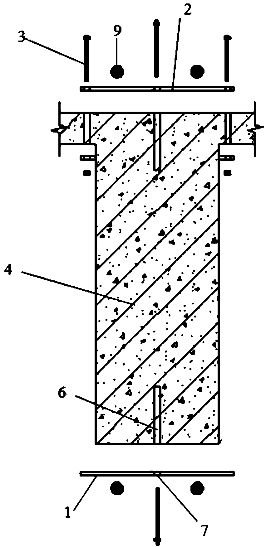 A segmented prestressed large-span concrete beam