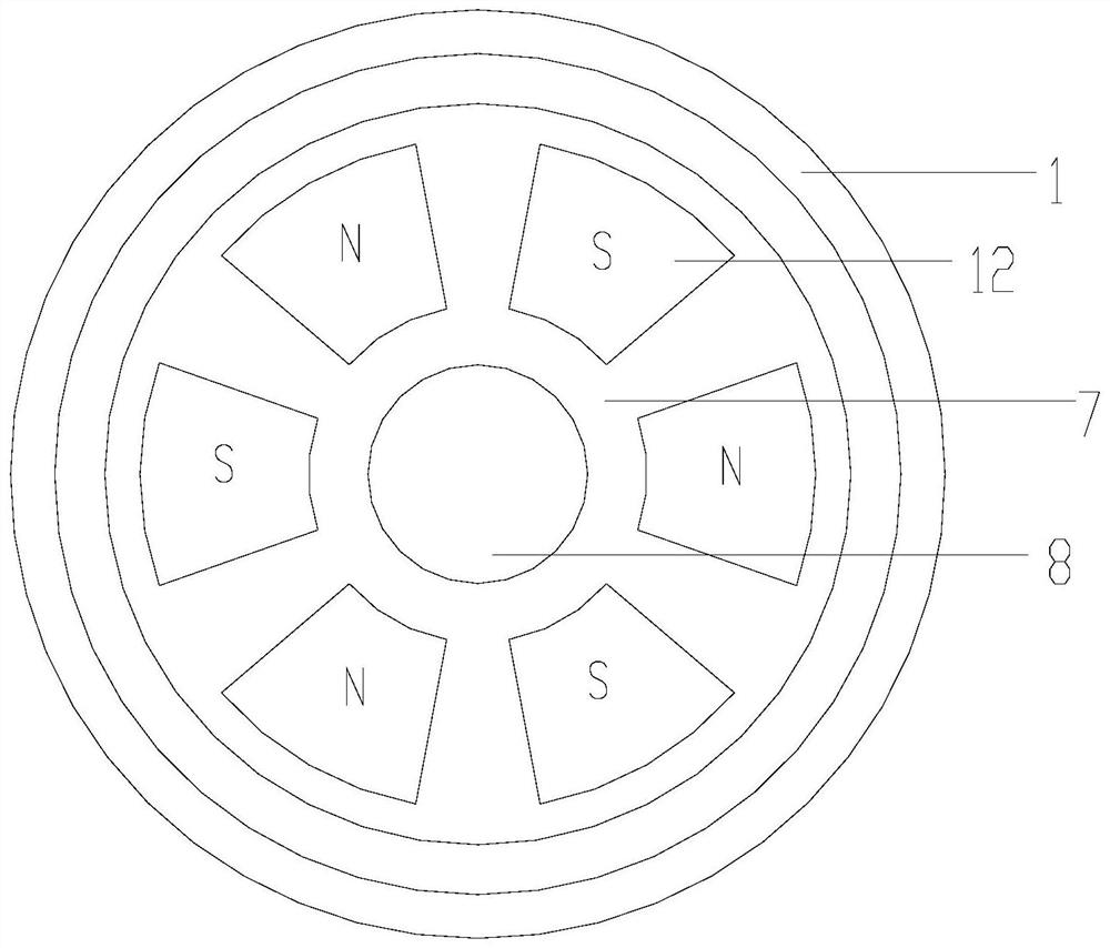 An electromagnetic multi-stage adjustable inertial capacitance variable damping device