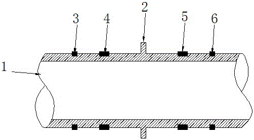 Built-in water-blocking pin in middle connection part of all-insulated pipe bus