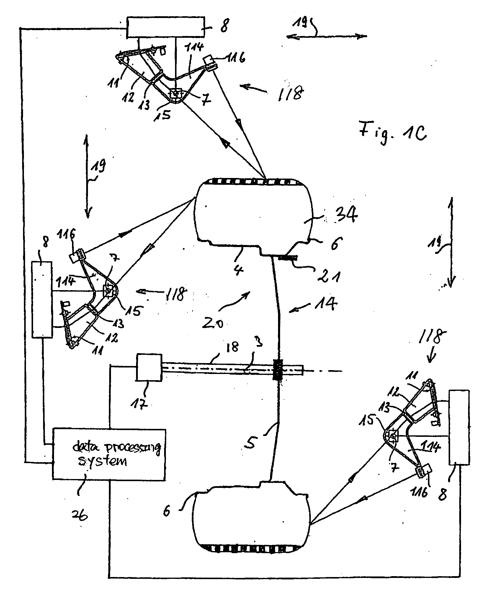 Non-contact method and system for tire analysis