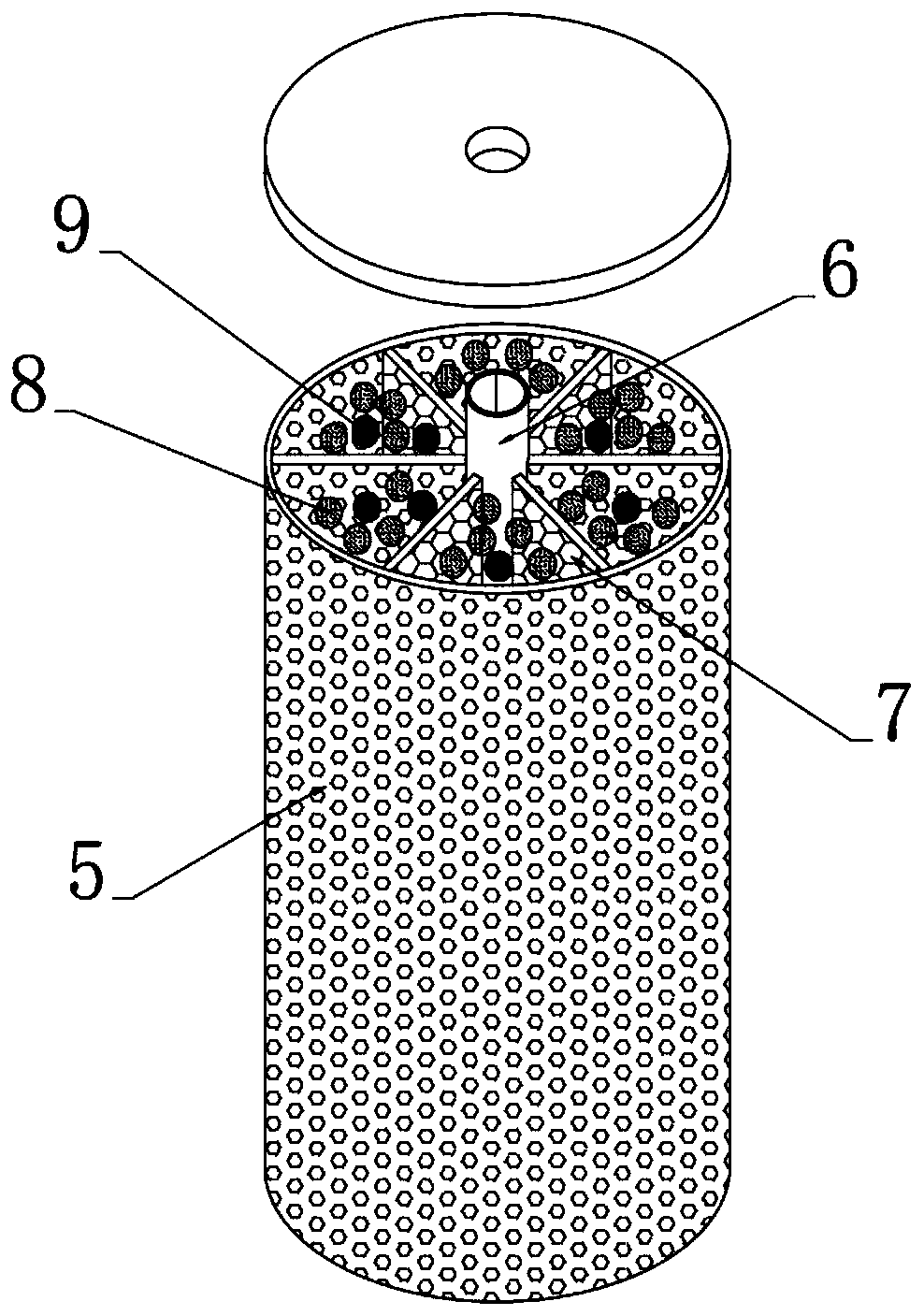 Organic matter adsorption and transfer device based on industrial waste gas treatment