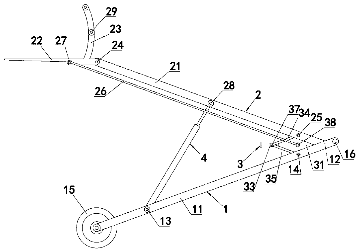 Hand-push loading and unloading container forklift