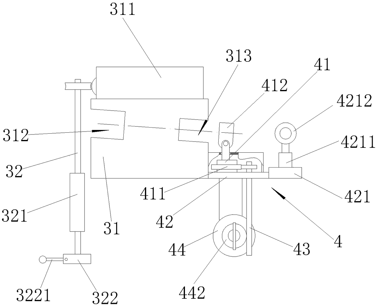 A kind of water jet cutting equipment with magnetic reinforcement for mining