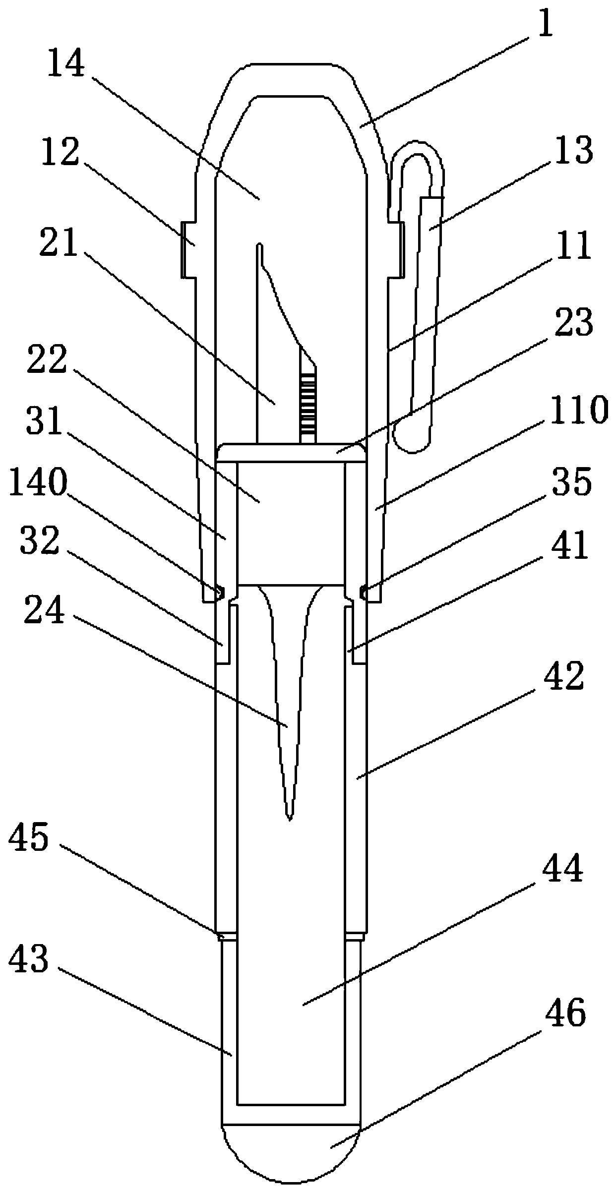 Portable pen capable of directly dipping into ink for writing