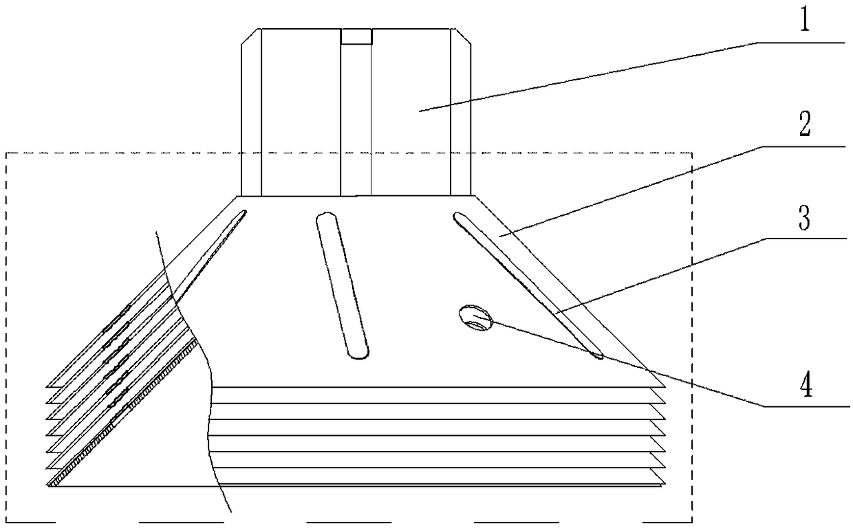 Diverging type neutral hole disc group of disc centrifuge