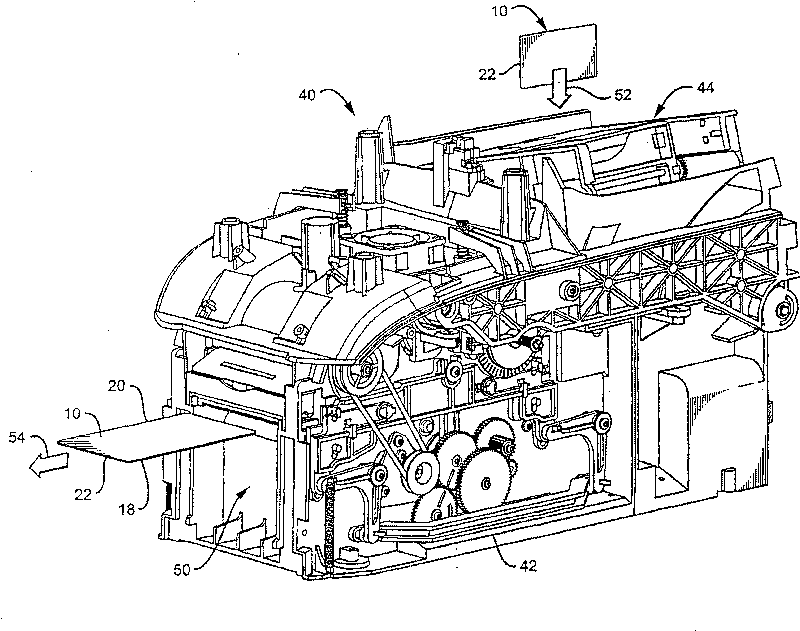 Card printer and method of printing on cards