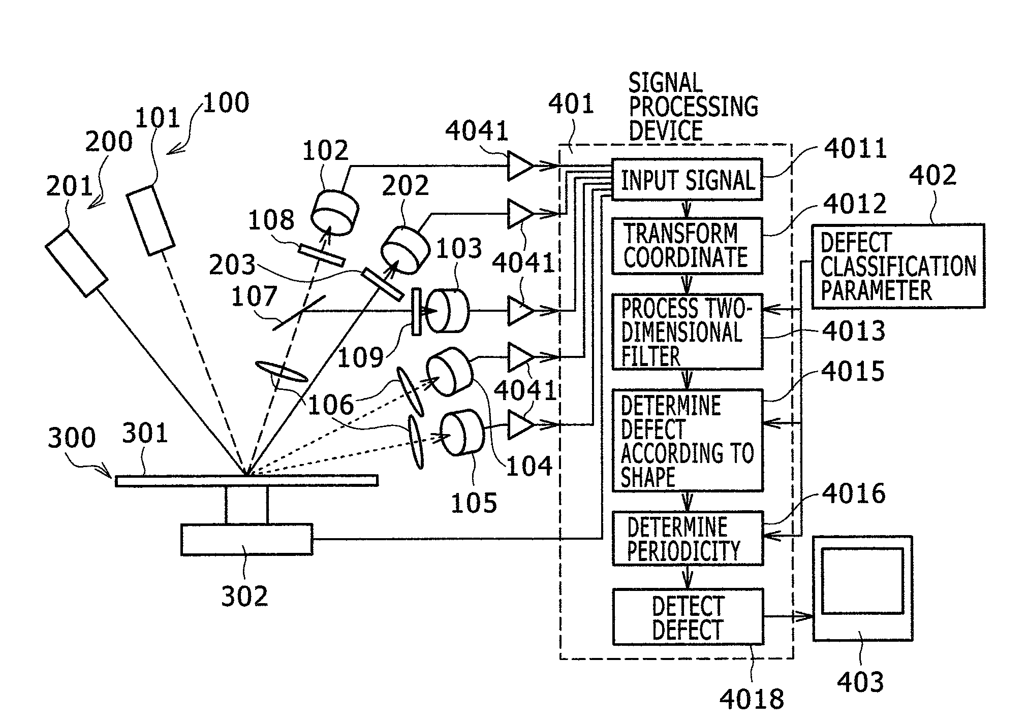 Method and apparatus for detecting defects on a disk surface