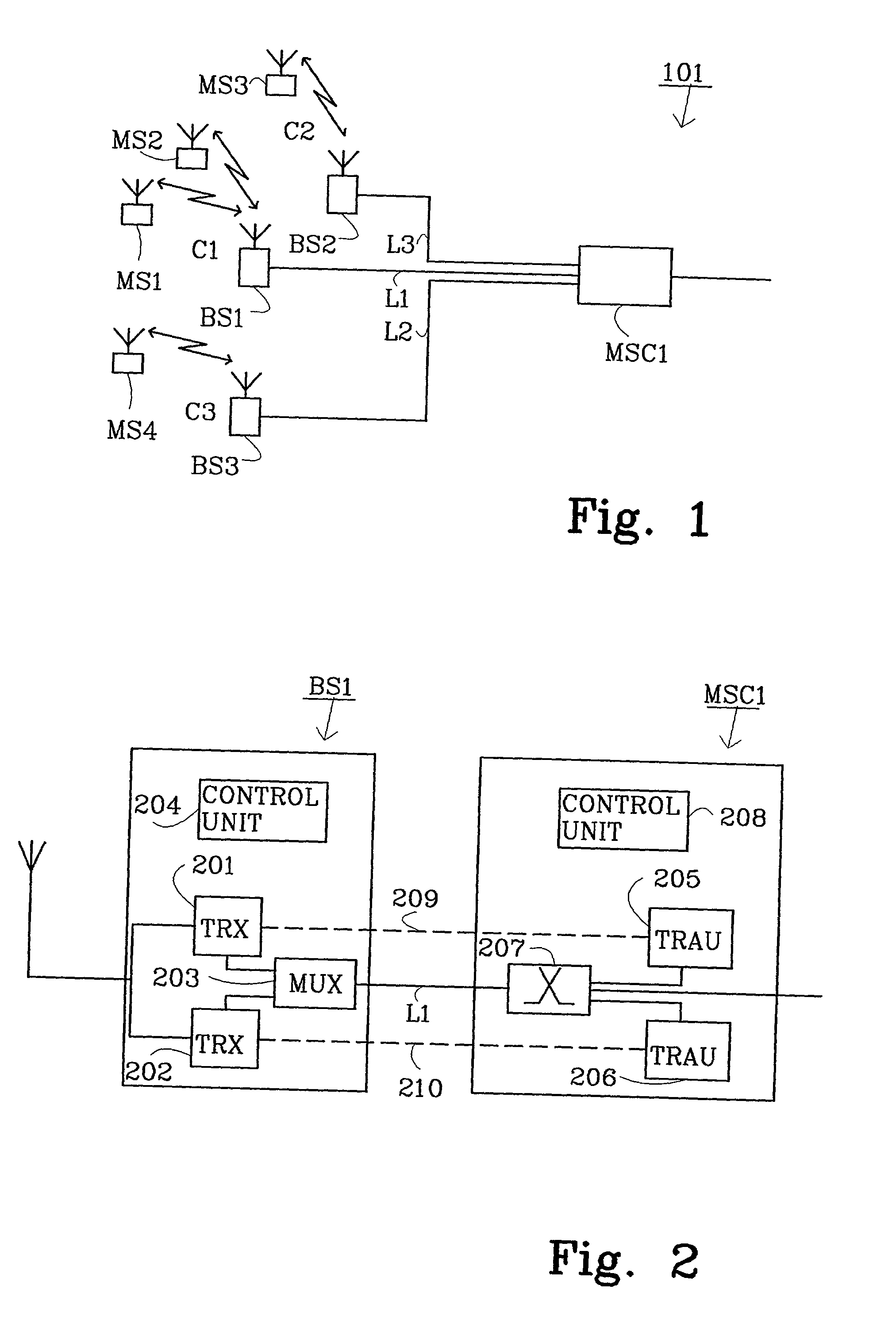 Radio communication network and a method and control apparatus in the network