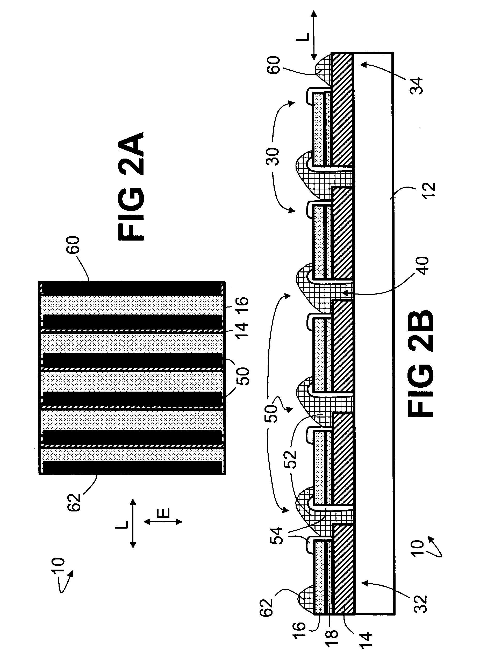 LED with series-connected monolithically integrated mesas