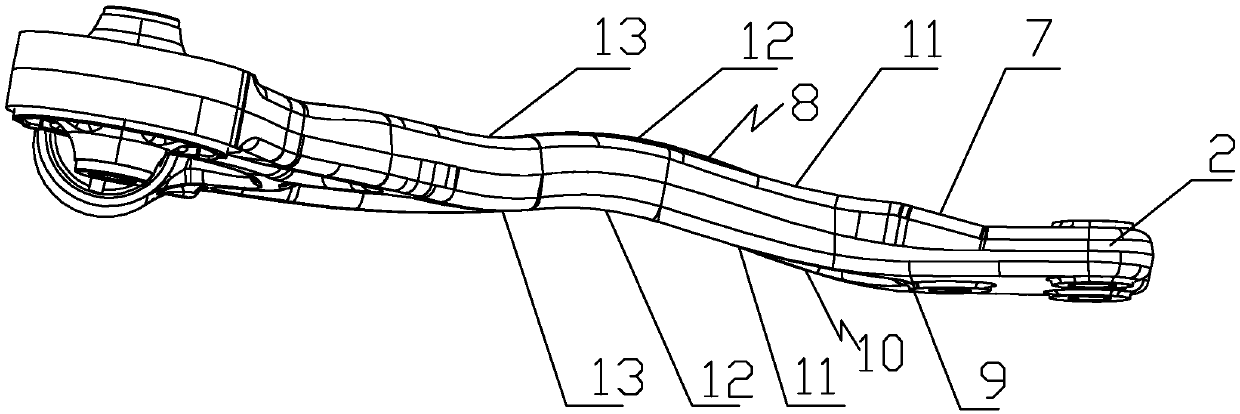 A car front lower swing arm assembly