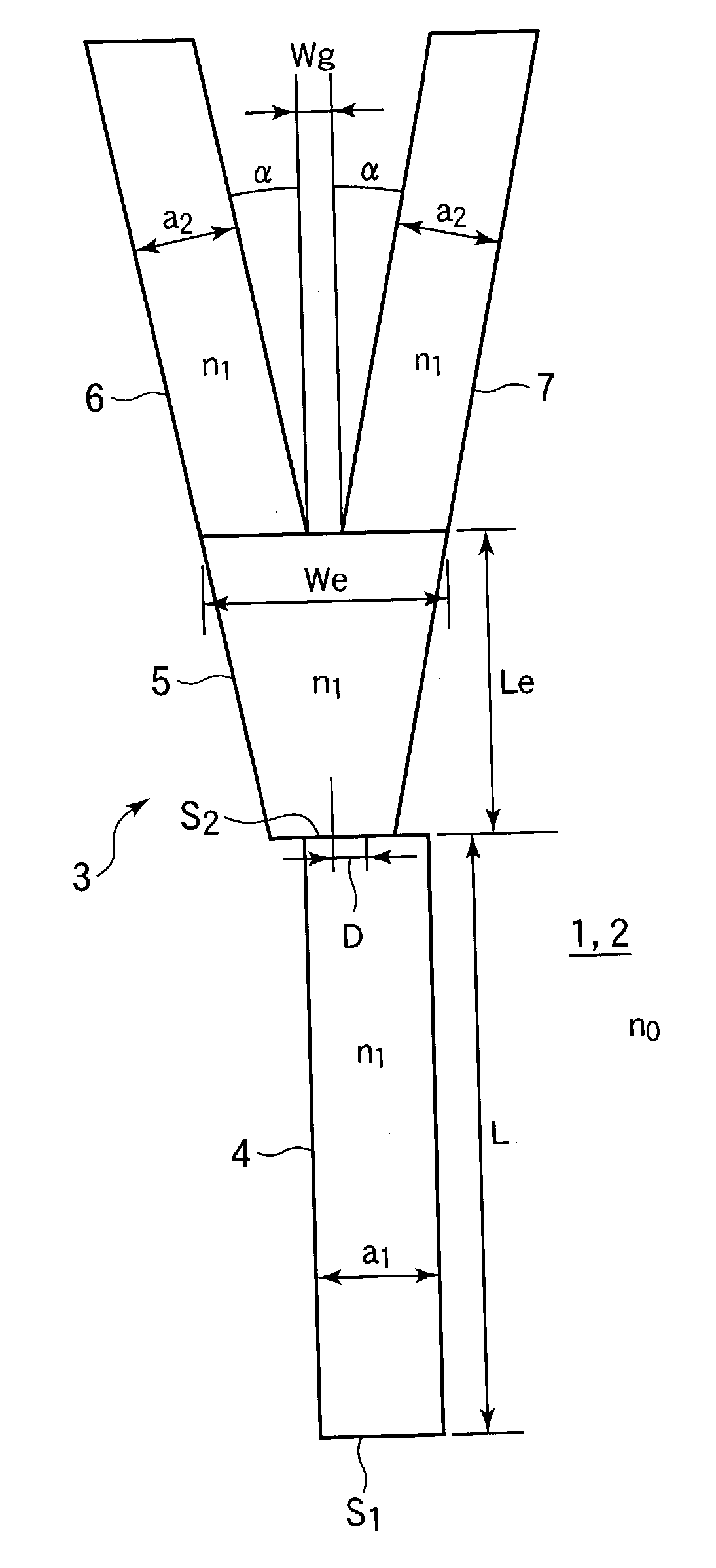 Optical branching circuit and device