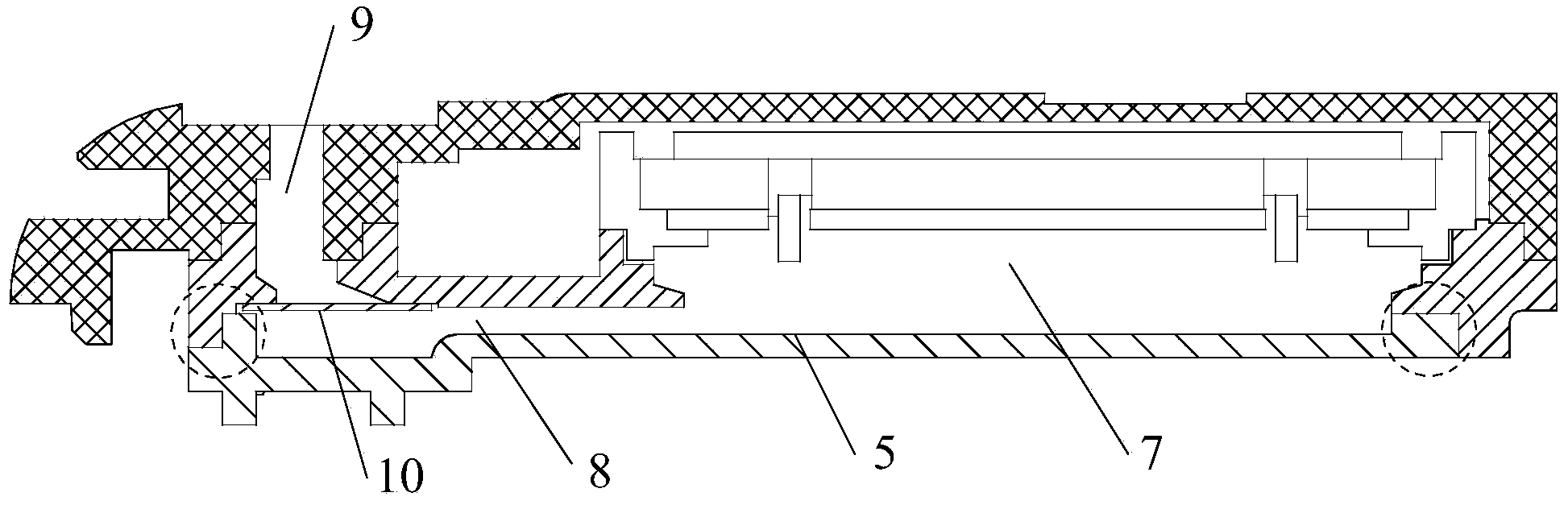 Horn seal structure and processing method thereof