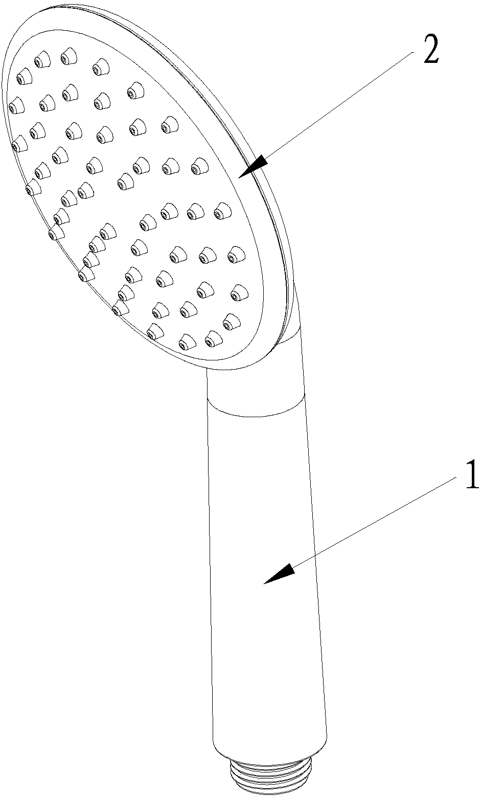 Hydrogen generating device and shower head with same