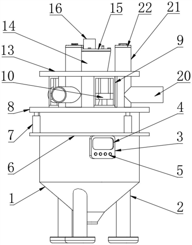 Raw material feeding device for ceramic tile back adhesive production and processing