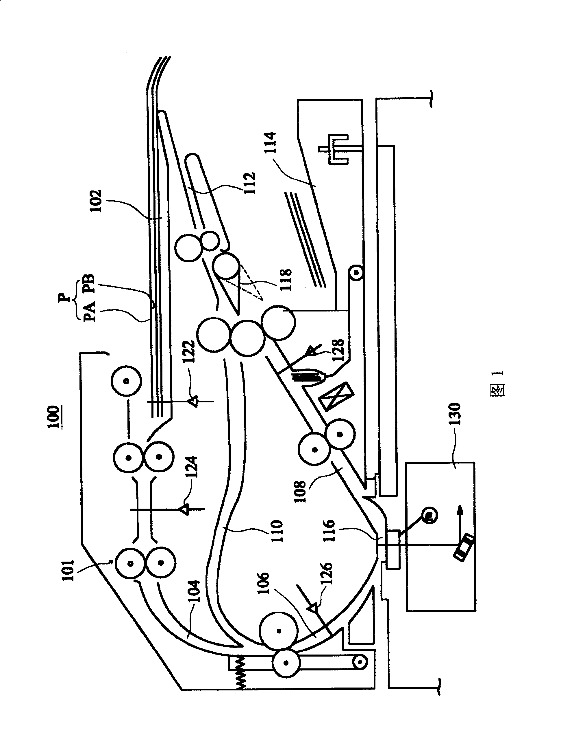 Double-side scanning method capable of fast measuring document's size