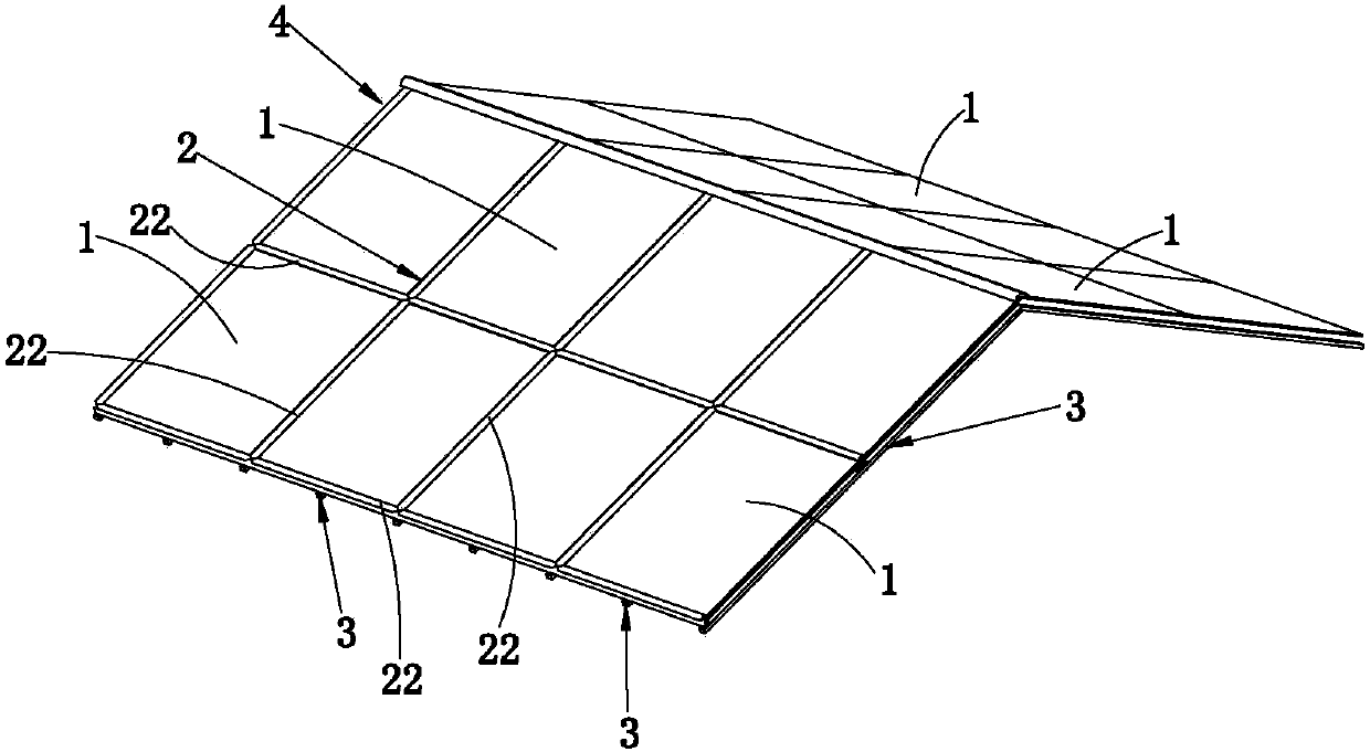 Waterproof photovoltaic assembly, solar roof or ceiling formed by same