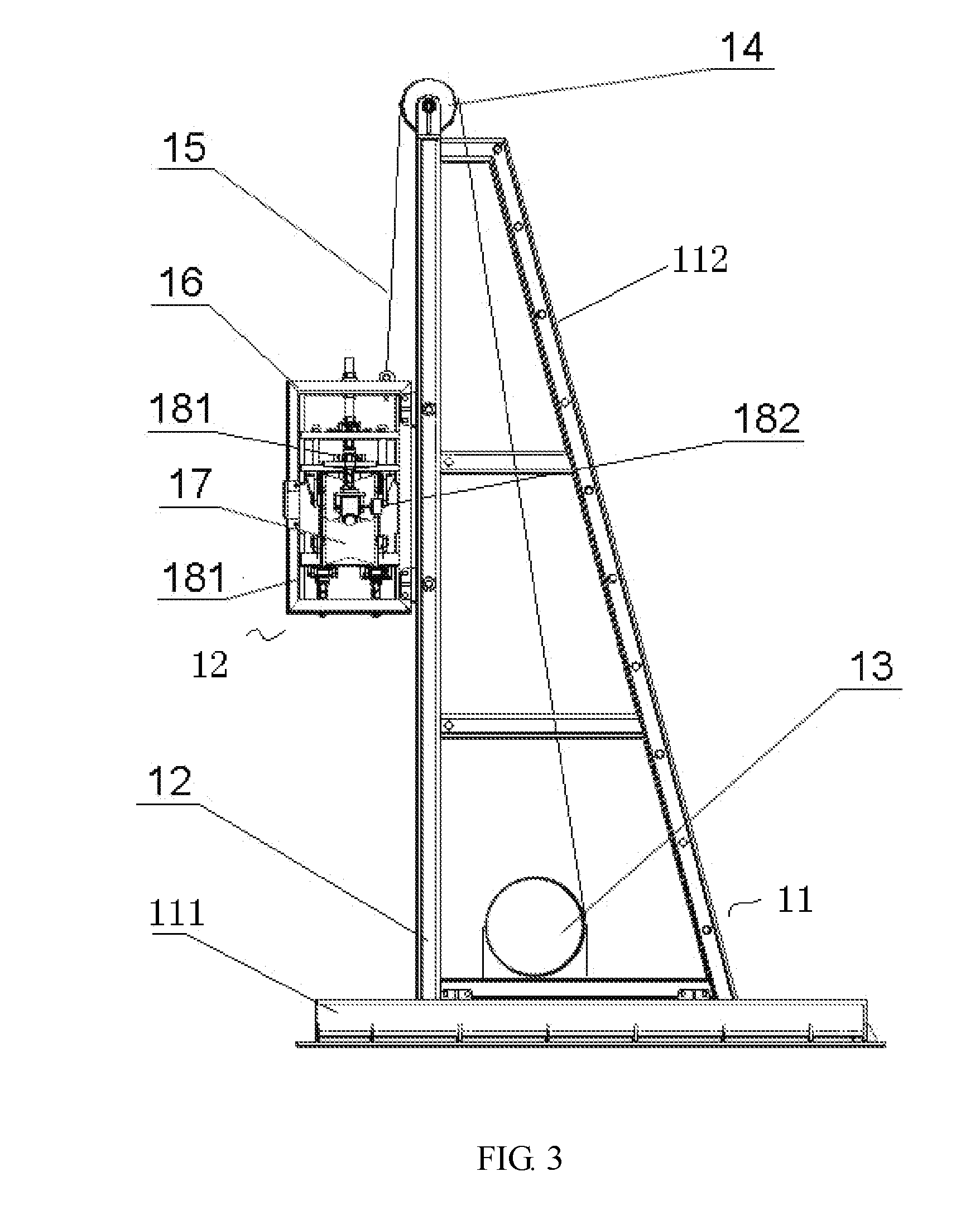 Device and method for winding and unwinding a parallel wire strand horizontally