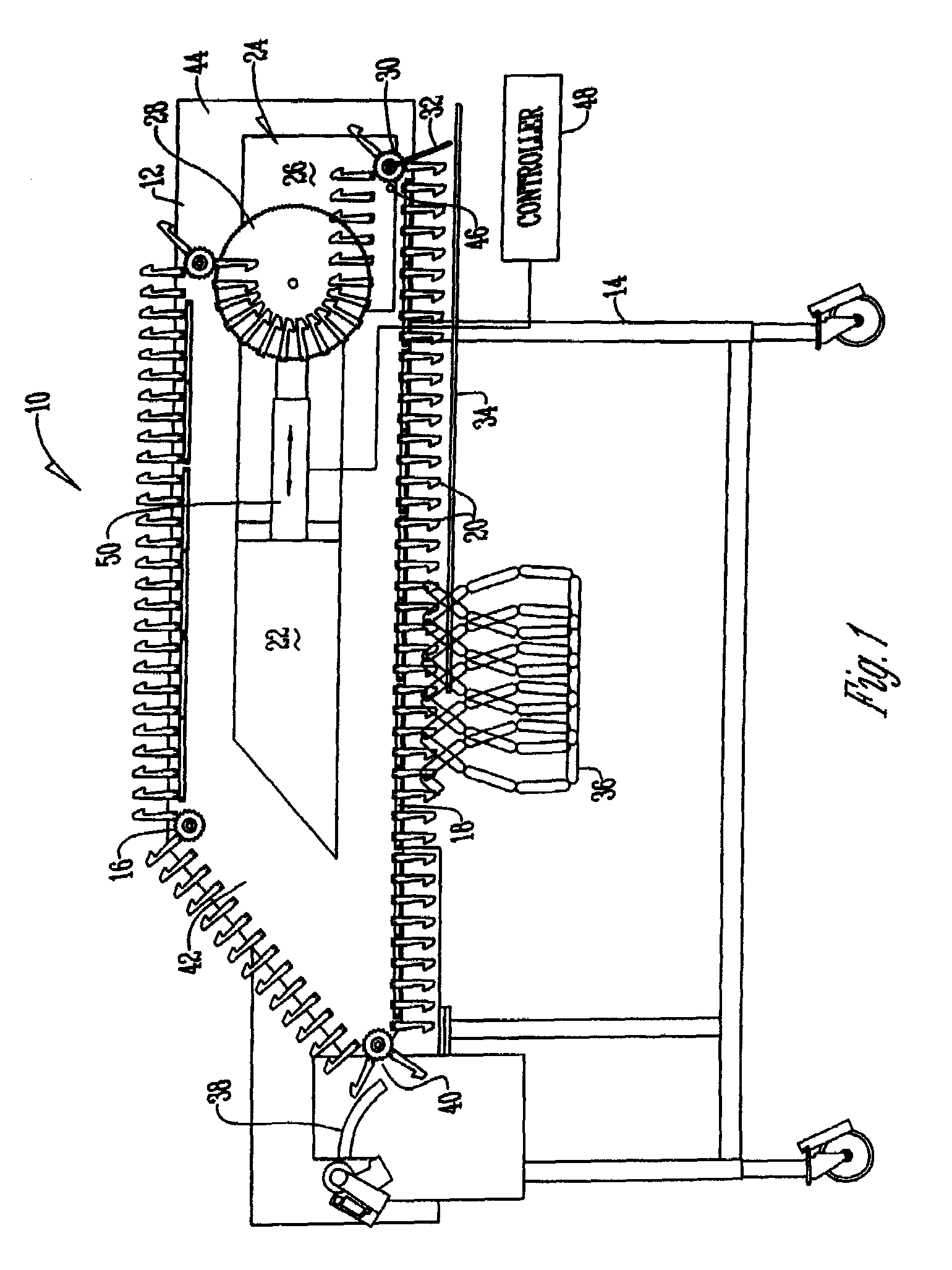 Conveyor system with moveable drop point