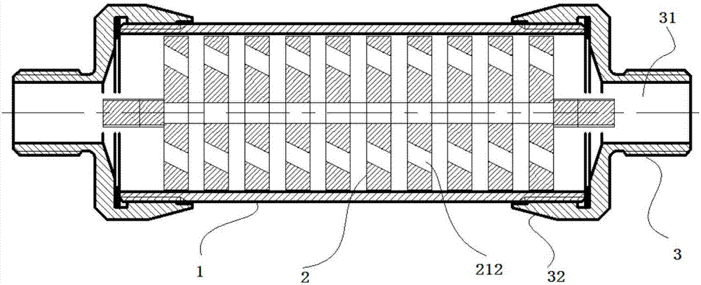 Full-intelligent water purifying and scale preventing device mounted on pipeline
