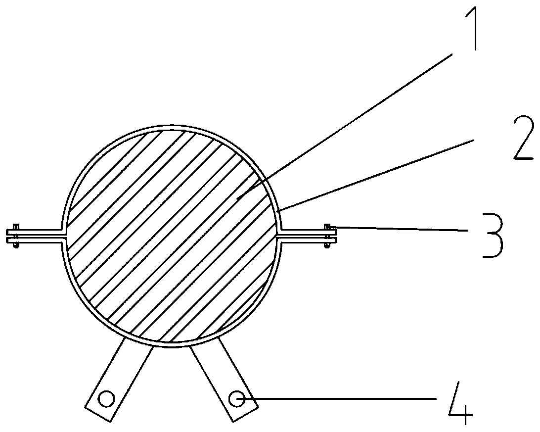 A stay cable external particle damping device