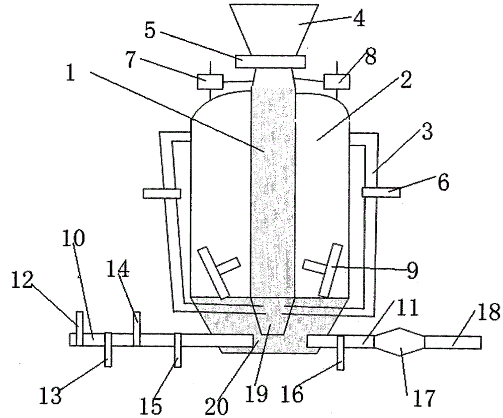 A continuous chamber pneumatic conveying pump