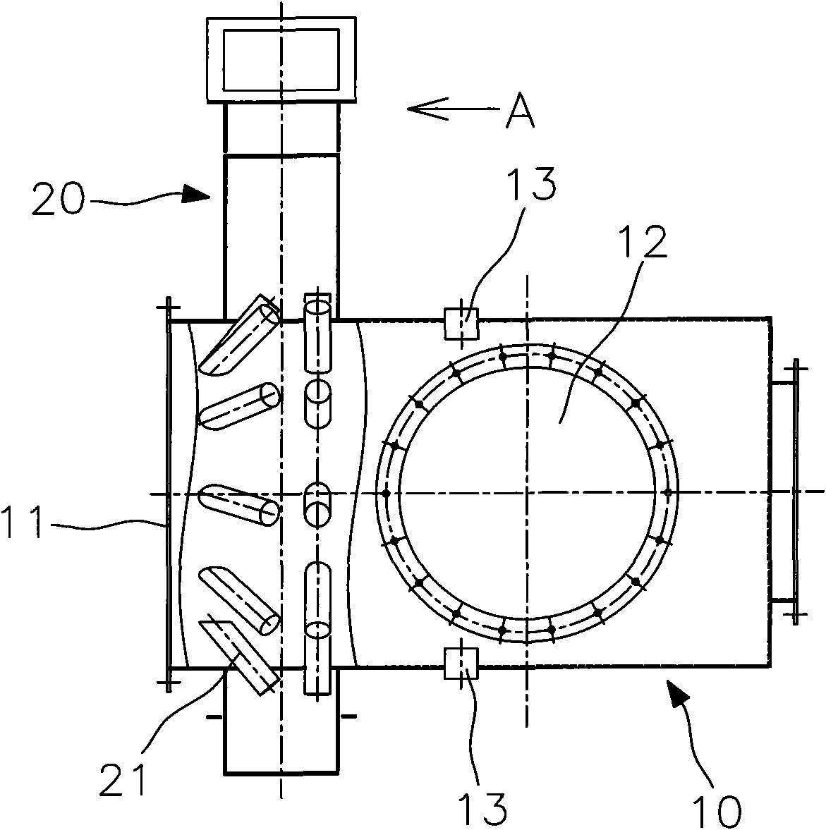 Diluting and cooling device